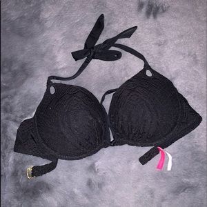 Black lace swimsuit top